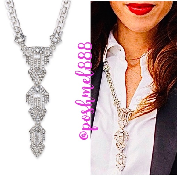 Stella & Dot | Casablanca Rhinestone+Silver Versatile 3-in-1 Statement N… - Picture 1 of 16